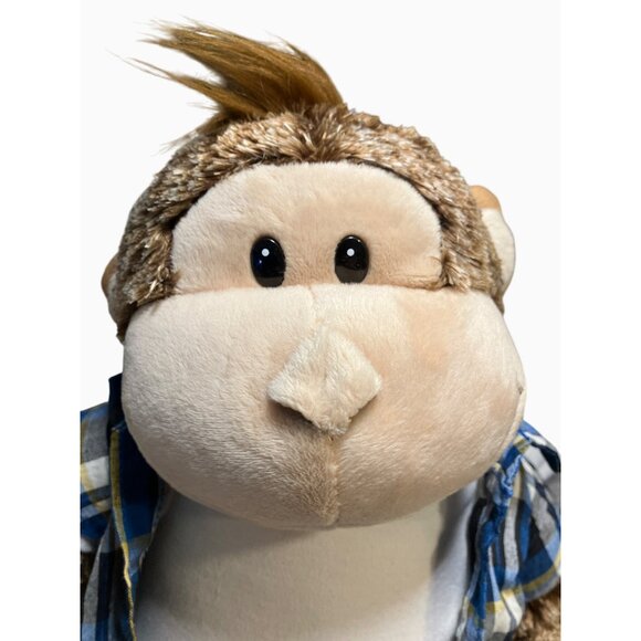 Build-A-Bear Monkey With Shirt & Plaid Jacket - Picture 2 of 10